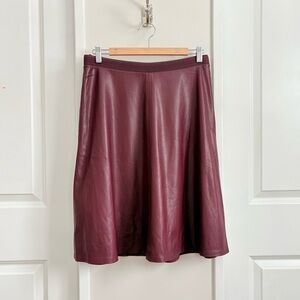Comma A-Line Skirt | Burgundy | European Premium Brand